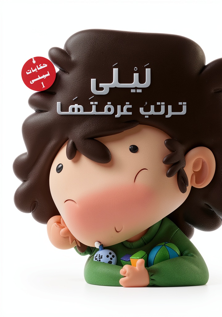 Installing Arabic Children’s Storybook Kindle Edition by دار نهضة مصر on a wooden desk