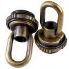 2PCS Crystal Lamp Inner and Outer Threaded Ring Fitting Bronze Zinc Alloy Threaded Ring Eye Nut Ring Nut Fixing Chandelier for Candelabra Lamp Traditional Chandelier Pendant Lamp-2