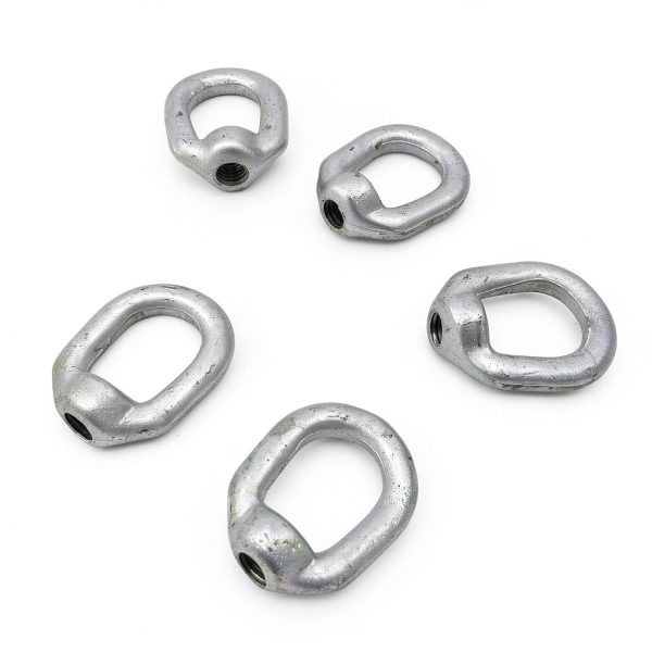 5 PCS Forged Eye Nut 1/2" Bail 5/8" Tap Thread Drop Forged Galvanized Steel-3