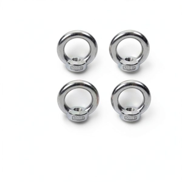 MroMax Lifting Eye Nut M12 Stainless Steel 4pcs Ring Shape Fastener-2