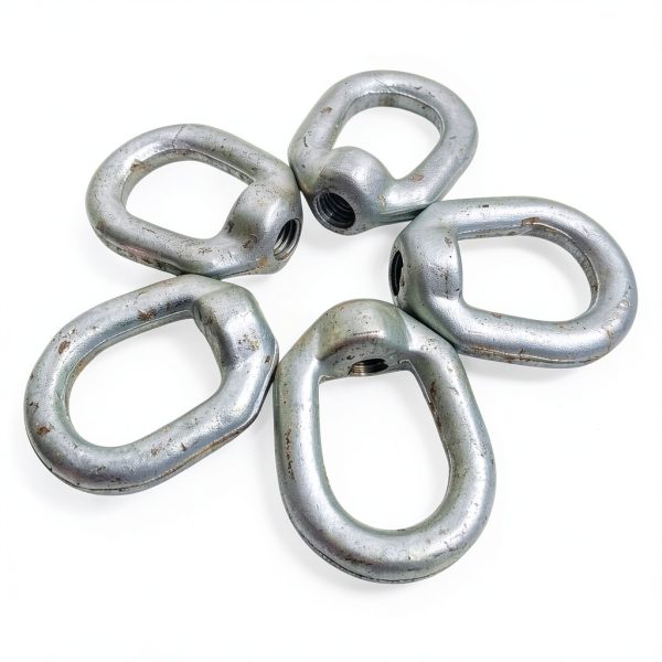 5 PCS Forged Eye Nut 1/2" Bail 5/8" Tap Thread Drop Forged Galvanized Steel-7