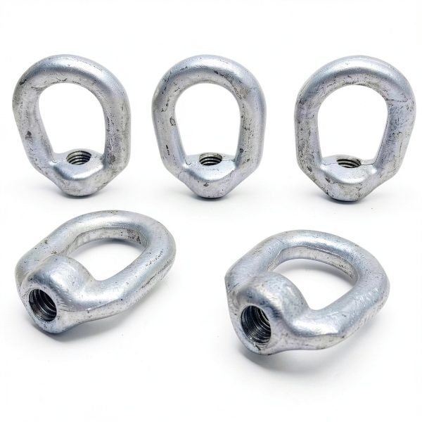 5 PCS Forged Eye Nut 1/2" Bail 5/8" Tap Thread Drop Forged Galvanized Steel-2