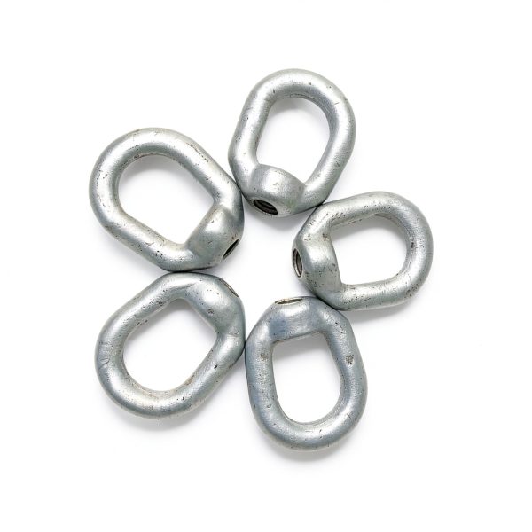 5 PCS Forged Eye Nut 1/2" Bail 5/8" Tap Thread Drop Forged Galvanized Steel-8