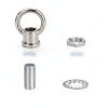 PATIKIL 18Lb Load Lamp Female Loop Holder, 4 Set Lifting Eye M10 Fine Thread Nut Hook Ring Shape Structural Support to Chandelier Lighting Fixture (Silver, 1.1 x 1.4 Inch)-2
