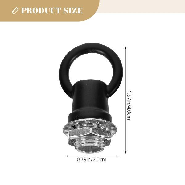 4 Set Black Light Fixture Hooks Ring Nuts,Eye,Lamp Nut Lifting Rings Nuts M10 Thread Lamp Female Loop Holder Black Ring Hanging Light Rings Luminaire - Eye Nut-8