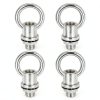 PATIKIL 18Lb Load Lamp Female Loop Holder, 4 Set Lifting Eye M10 Fine Thread Nut Hook Ring Shape Structural Support to Chandelier Lighting Fixture (Silver, 1.1 x 1.4 Inch)-0