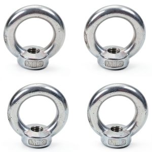 MroMax Lifting Eye Nut M12 Stainless Steel 4pcs Ring Shape Fastener-0