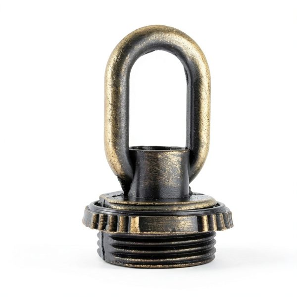 2PCS Crystal Lamp Inner and Outer Threaded Ring Fitting Bronze Zinc Alloy Threaded Ring Eye Nut Ring Nut Fixing Chandelier for Candelabra Lamp Traditional Chandelier Pendant Lamp-1