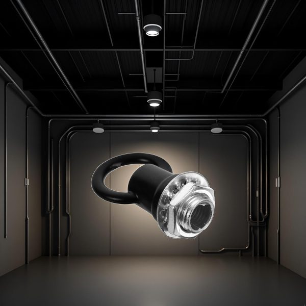 4 Set Black Light Fixture Hooks Ring Nuts,Eye,Lamp Nut Lifting Rings Nuts M10 Thread Lamp Female Loop Holder Black Ring Hanging Light Rings Luminaire - Eye Nut-6