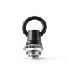 4 Set Black Light Fixture Hooks Ring Nuts,Eye,Lamp Nut Lifting Rings Nuts M10 Thread Lamp Female Loop Holder Black Ring Hanging Light Rings Luminaire - Eye Nut-0