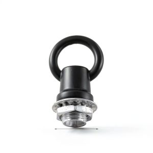 4 Set Black Light Fixture Hooks Ring Nuts,Eye,Lamp Nut Lifting Rings Nuts M10 Thread Lamp Female Loop Holder Black Ring Hanging Light Rings Luminaire - Eye Nut-0