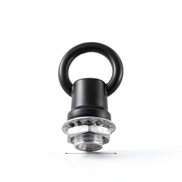 4 Set Black Light Fixture Hooks Ring Nuts,Eye,Lamp Nut Lifting Rings Nuts M10 Thread Lamp Female Loop Holder Black Ring Hanging Light Rings Luminaire - Eye Nut-0