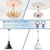 PATIKIL 18Lb Load Lamp Female Loop Holder, 4 Set Lifting Eye M10 Fine Thread Nut Hook Ring Shape Structural Support to Chandelier Lighting Fixture (Silver, 1.1 x 1.4 Inch)-5
