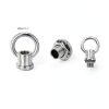 PATIKIL 18Lb Load Lamp Female Loop Holder, 4 Set Lifting Eye M10 Fine Thread Nut Hook Ring Shape Structural Support to Chandelier Lighting Fixture (Silver, 1.1 x 1.4 Inch)-1