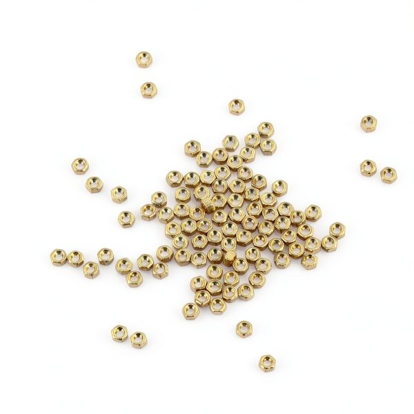 Gold Eyeglasses Hex Nuts 100 Pcs by Dhoptical Rimless Glasses Kit-3