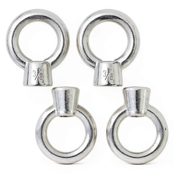 3/8" UNC Marine Grade Lifting Eye Nut, 316 Stainless Steel, 4 Pack-0
