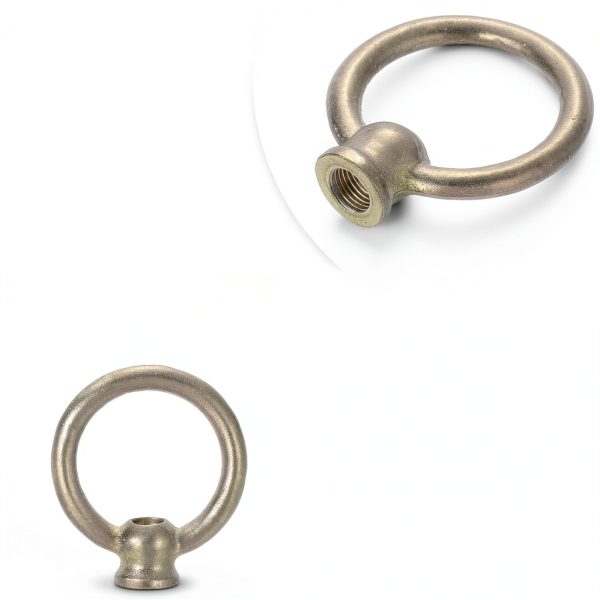 MECCANIXITY Eye Nut 220lb M10 Copper Hook Ring for Chandelier 58x50mm-2
