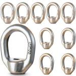 Lounsweer 1/2-13 Thread Lifting Eye Nuts 10 Pack Galvanized Steel-0