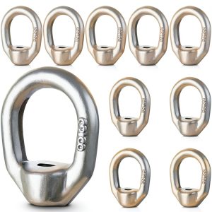 Lounsweer 1/2-13 Thread Lifting Eye Nuts 10 Pack Galvanized Steel-0