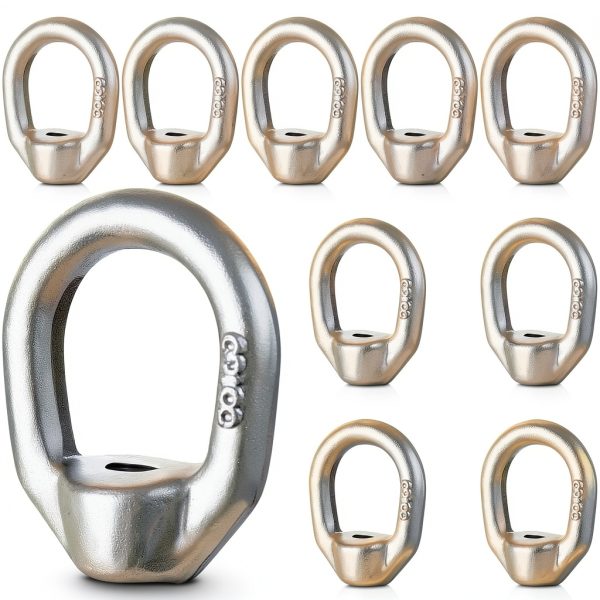 Lounsweer 1/2-13 Thread Lifting Eye Nuts 10 Pack Galvanized Steel-0