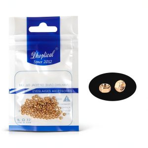 Gold Eyeglasses Hex Nuts 100 Pcs by Dhoptical Rimless Glasses Kit-0