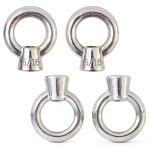 5/16" UNC Lifting Eye Nut NIDAYE 316 Stainless Steel 220lb WLL 4 Pack-0