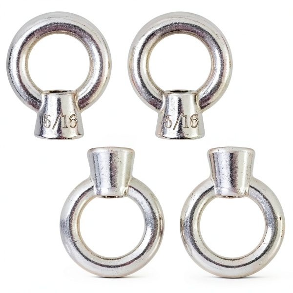 5/16" UNC Lifting Eye Nut NIDAYE 316 Stainless Steel 220lb WLL 4 Pack-0