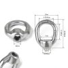 Lounsweer 1/2-13 Thread Lifting Eye Nuts 10 Pack Galvanized Steel-1